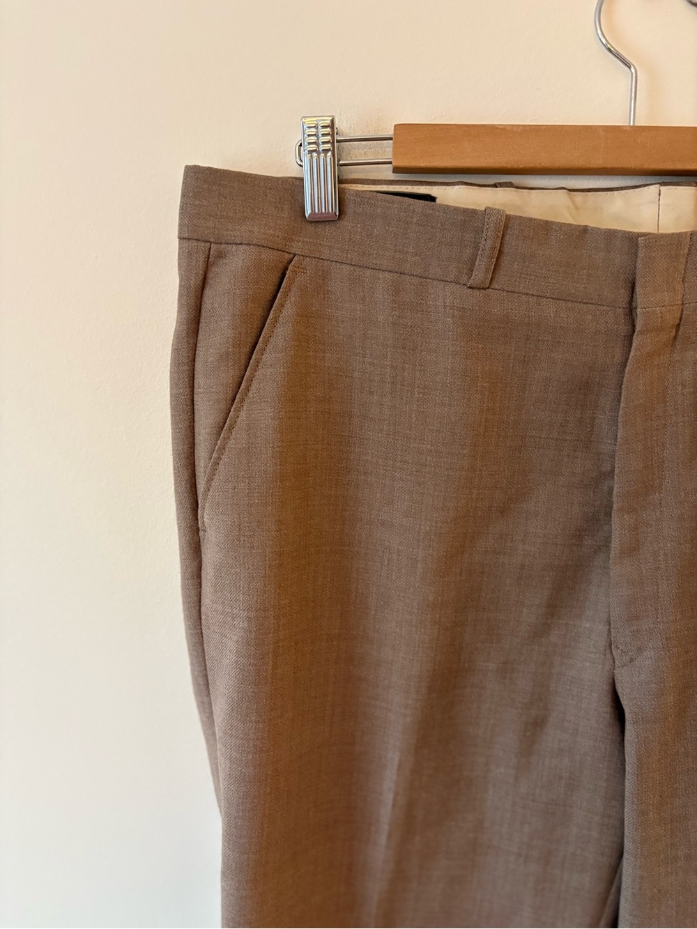 Vintage Wide Leg Brown Wool Trousers by Baycrest Made in Canada Size 18/XXL Fall - Picture 3 of 11